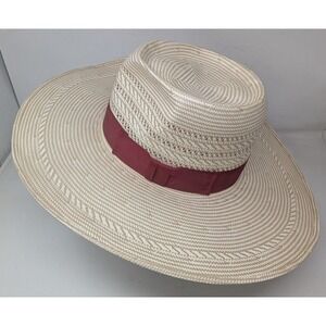 Rodeo King 25X Straw Cowboy Hat Extra Wide Brim Sun Size 7 1/2 Mexico Vintage